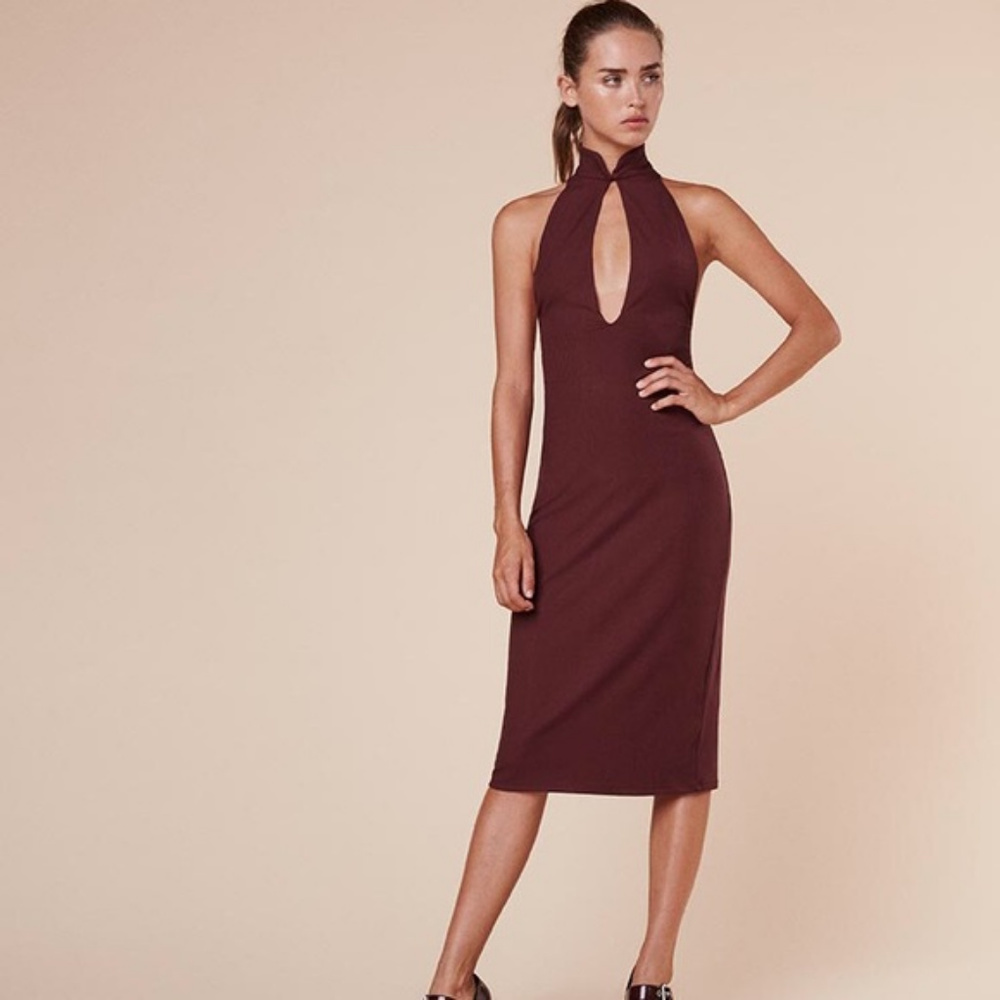 Reformation Jute Ribbed Midi Dress M